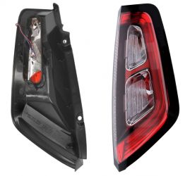 PILOTO TRASERO FIAT PUNTO EVO 2009-2012 PORTALAMPARAS UNION CON CLIPS / BASE NEGRA / ROJA / LED / DERECHO