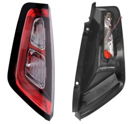PILOTO TRASERO FIAT PUNTO EVO 2009-2012 PORTALAMPARAS UNION CON CLIPS / BASE NEGRA / ROJA / LED / IZQUIERDO
