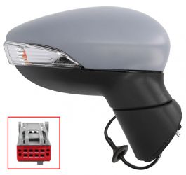 ESPEJO RETROVISOR FORD FIESTA 2008-2013 ELECTRICO / PILOTO / CONVEXO / IMPRIMADO / DERECHO