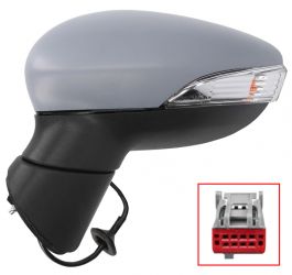 ESPEJO RETROVISOR FORD FIESTA 2008-2013 ELECTRICO / TERMICO / PILOTO / ABATIBLE ELECTRICAMENTE / ASFERICO / IMPRIMADO / IZQUIERDO