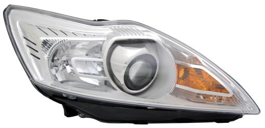FARO DELANTERO FORD FOCUS 2008-2011 CON LUZ DE GIRO (AFS) / BASE CROMADA / DERECHO
