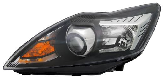 FARO DELANTERO FORD FOCUS 2008-2011 CON LUZ DE GIRO (AFS) / BASE NEGRA / CROMADA / IZQUIERDO