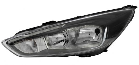 FARO FORD FOCUS 2015-2018 BASE NEGRA / LAMPARA H7+H1+LED / IZQUIERDO