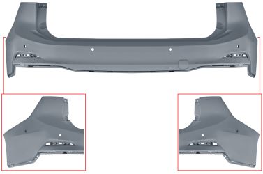 PARACHOQUES FORD FOCUS 2018-2022 TRASERO / FAMILIAR / CON 6 SENSOR / IMPRIMADO