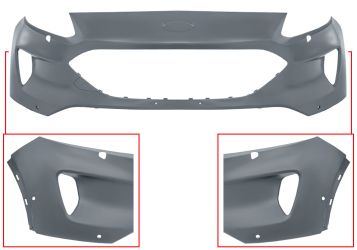 PARACHOQUES FORD KUGA 2019-2024 DELANTERO / CON LAVAFAROS / CON SENSOR / CON PARK ASSIST / IMPRIMADO