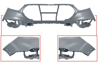PARACHOQUES FORD TOURNEO CUSTOM 2018-2023 DELANTERO / SUPERIOR / CON AGUJEROS MOLDURA ALETA / IMPRIMADO