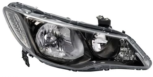 FARO HONDA CIVIC 2009-2012 4 PUERTAS / BASE NEGRA / DERECHO