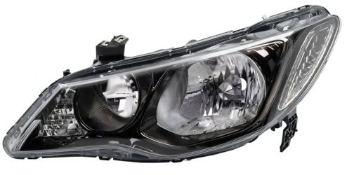 FARO HONDA CIVIC 2009-2012 4 PUERTAS / BASE NEGRA / IZQUIERDO