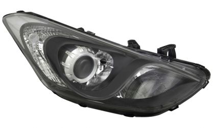 FARO HYUNDAI I30 2012-2016 LAMPARA H7+H7+H7 / DETALLE NEGRO / DERECHO