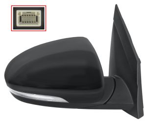 ESPEJO RETROVISOR HYUNDAI TUCSON 2015-2018 ELECTRICO / TERMICO / PILOTO INTERMITENTE / LUZ CORTESIA / ABATIBLE ELECTRICAMENTE / SIDE ASSIST / DERECHO