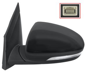ESPEJO RETROVISOR HYUNDAI TUCSON 2015-2018 ELECTRICO / TERMICO / PILOTO INTERMITENTE / LUZ CORTESIA / ABATIBLE ELECTRICAMENTE / SIDE ASSIST / IZQUIERDO