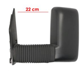 ESPEJO RETROVISOR IVECO DAILY 1999-2006 BRAZO 22cm / MANUAL / 2 CRISTALES / IZQUIERDO