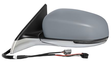 ESPEJO RETROVISOR JEEP COMPASS 2021-2025 BASE CROMADA / ELECTRICO / TERMICO / PILOTO INTERMITENTE / LUZ CORTESIA / ABATIBLE ELECTRICAMENTE / SIDE ASSIST / IMPRIMADO / IZQUIERDO