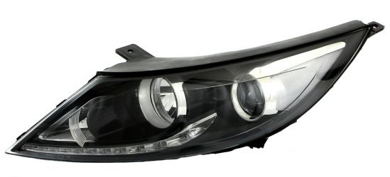 FARO KIA SPORTAGE 2010-2014 BASE NEGRA / CON LUZ DIURNA / DERECHO