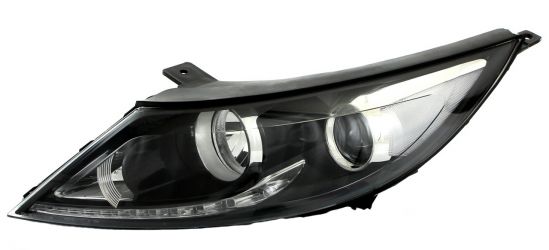 FARO KIA SPORTAGE 2010-2014 BASE NEGRA / CON LUZ DIURNA / IZQUIERDO