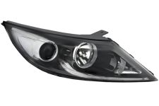 FARO DELANTERO KIA SPORTAGE 2014-2016 BASE NEGRA / CON LUZ DIURNA / LED / DERECHO