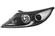 FARO DELANTERO KIA SPORTAGE 2014-2016 BASE NEGRA / CON LUZ DIURNA / LED / IZQUIERDO