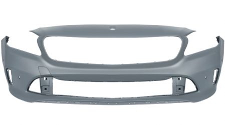 PARACHOQUES MERCEDES CLASE A (W176) 2015-2018 DELANTERO / AGUJEROS MOLDURA INFERIOR / CON 4 SENSOR / CON PARK ASSIST / IMPRIMADO