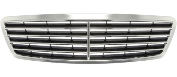 REJILLA MERCEDES CLASE C (W203) 2000-2004 FRENTE / CROMADO / NEGRA