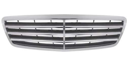 REJILLA MERCEDES CLASE C (W203) 2004-2007 FRENTE / COMPLETA / CROMADA / GRIS