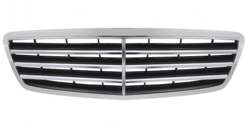REJILLA MERCEDES CLASE C (W203) 2004-2007 FRENTE / COMPLETA / CROMADA / NEGRA