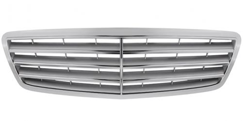 REJILLA MERCEDES CLASE C (W203) 2004-2007 FRENTE / COMPLETA / CROMADA / PLATA
