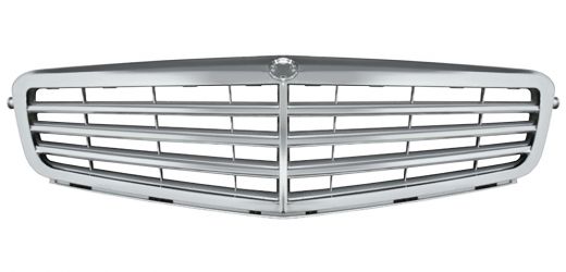 REJILLA MERCEDES CLASE C (W204) 2007-2011 FRENTE / MODELO CLASSIC / ELEGANCE / CROMADA / GRIS