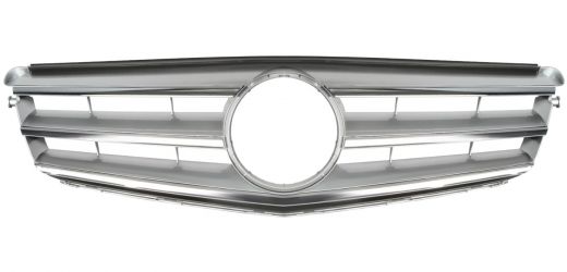 REJILLA MERCEDES CLASE C (W204) 2007-2011 FRENTE / MODELO AVANTGARDE / CROMADA / GRIS
