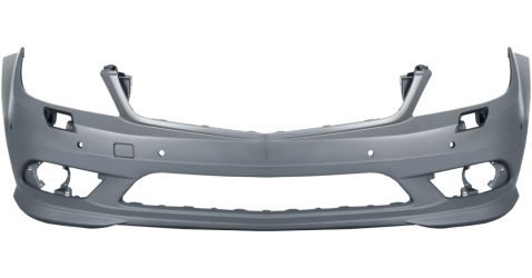 PARACHOQUES MERCEDES CLASE C (W204) 2007-2011 DELANTERO / MODELO AMG / CON LAVAFAROS / CON SENSOR / IMPRIMADO
