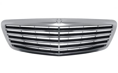 REJILLA MERCEDES CLASE S (W221) 2005-2009 FRENTE / COMPLETA / NEGRA / CROMADA