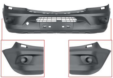 PARACHOQUES MERCEDES SPRINTER (906) 2013-2018 DELANTERO / CON LAVAFAROS / LISO A IMPRIMAR