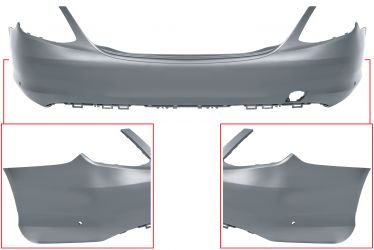 PARACHOQUES MERCEDES CLASE C (W205) 2014-2018 TRASERO / SEDAN / CON SENSOR / IMPRIMADO