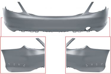 PARACHOQUES MERCEDES CLASE C (W205) 2014-2018 TRASERO / SEDAN / CON AGUJERO MOLDURA / CON SENSOR / IMPRIMADO