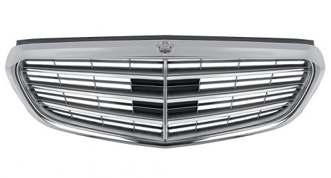 REJILLA MERCEDES CLASE E (W212) 2013-2016 FRENTE / CROMADA / GRIS PLATA