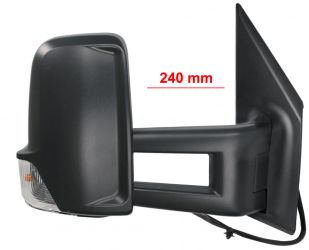 ESPEJO RETROVISOR MERCEDES SPRINTER (907/910) 2018-> ANCHO VEHÍCULO (2015MM-2300MM) / BRAZO MEDIANO (240MM) / ELECTRICO / TERMICO / PILOTO DESCUBIERTO / DERECHO