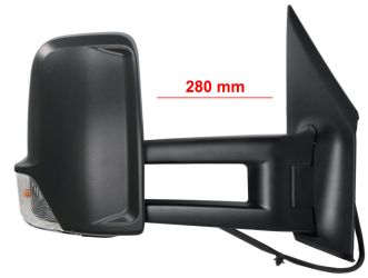 ESPEJO RETROVISOR MERCEDES SPRINTER (907/910) 2018-> ANCHO VEHÍCULO (2330MM-2400MM) / BRAZO LARGO (280MM) / ELECTRICO / TERMICO / PILOTO DESCUBIERTO / DERECHO