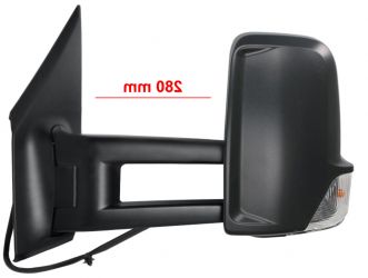 ESPEJO RETROVISOR MERCEDES SPRINTER (907/910) 2018-> ANCHO VEHÍCULO (2330MM-2400MM) / BRAZO LARGO (280MM) / ELECTRICO / TERMICO / PILOTO DESCUBIERTO / IZQUIERDO