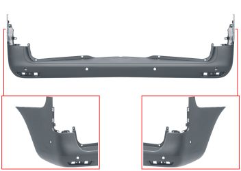PARACHOQUES MERCEDES VITO (W447) 2014-> TRASERO / CHASIS CORTO / CON 6 SENSOR / IMPRIMADO