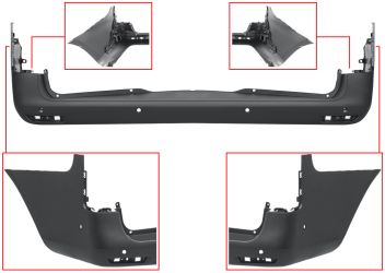 PARACHOQUES MERCEDES VITO (W447) 2014-> TRASERO / CHASIS LARGO / CON 6 SENSOR / CON SOPORTES DISPOSITIVO VISUAL DE PUNTO CIEGO