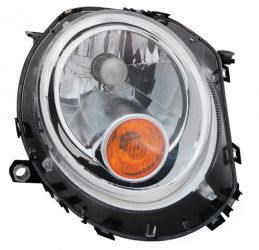 FARO MINI ONE 2007-2010 BASE CROMADA / PILOTO AMBAR / DERECHO