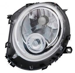 FARO MINI ONE 2007-2010 BASE CROMADA / PILOTO BLANCO / IZQUIERDO