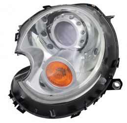 FARO MINI ONE 2007-2010 XENON / BASE CROMADA / PILOTO AMBAR / IZQUIERDO