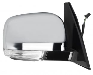 ESPEJO RETROVISOR MITSUBISHI PAJERO 2007-2015 ELECTRICO / CON PILOTO / ABATIBLE ELECTRICAMENTE / CROMADO / DERECHO
