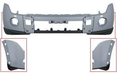 PARACHOQUES MITSUBISHI MONTERO 2007-2011 DELANTERO / CON MOLDURA ALETA / CON LAVAFAROS / IMPRIMADO