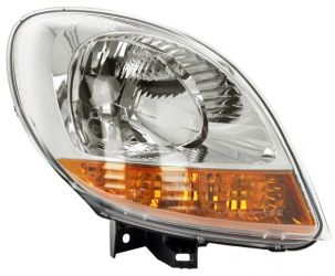 FARO NISSAN KUBISTAR 2003-2008 BASE CROMADA / PILOTO AMBAR / DERECHO