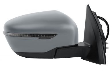 ESPEJO RETROVISOR NISSAN QASHQAI 2014-2017 ELECTRICO / TERMICO / ABATIBLE ELECTRICAMENTE / PILOTO NEGRO / IMPRIMADO / DERECHO