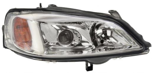FARO OPEL ASTRA G 1998-2004 XENON / BASE CROMADA / DERECHO
