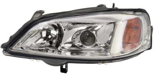 FARO OPEL ASTRA G 1998-2004 XENON / BASE CROMADA / IZQUIERDO