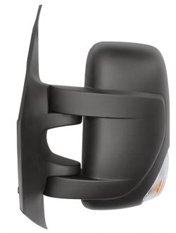 ESPEJO RETROVISOR RENAULT MASTER 2010-2019 MANUAL / PILOTO AMBAR (W16W) / 2 CRISTALES / IZQUIERDO