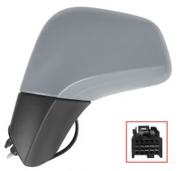 ESPEJO RETROVISOR OPEL MOKKA 2013-2016 ELECTRICO / TERMICO / ABATIBLE ELECTRICAMENTE / CUERPO NEGRO / CARCASA IMPRIMADA / IZQUIERDO